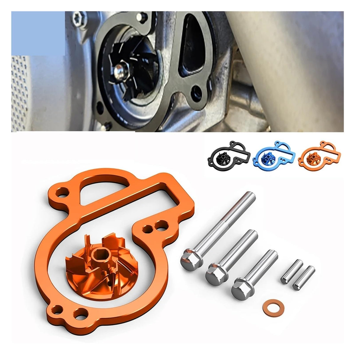 Compatible With 2024 450 SX-F Oversized Water Pump Impeller Cooler Kit 450 500 EXC-F XCF-W SX-F XC-F 17-24 450 SMR 21-2024 500 XW-F 2024(Black)