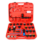 Coolant Pressure Tester kit 28pcs Automotive Radiator Pump Pressure Tester Kit Car Water Tank Leak Detector Cooling System Coolant Vacuum Purge Set Vacuum Type Cooling System Kit