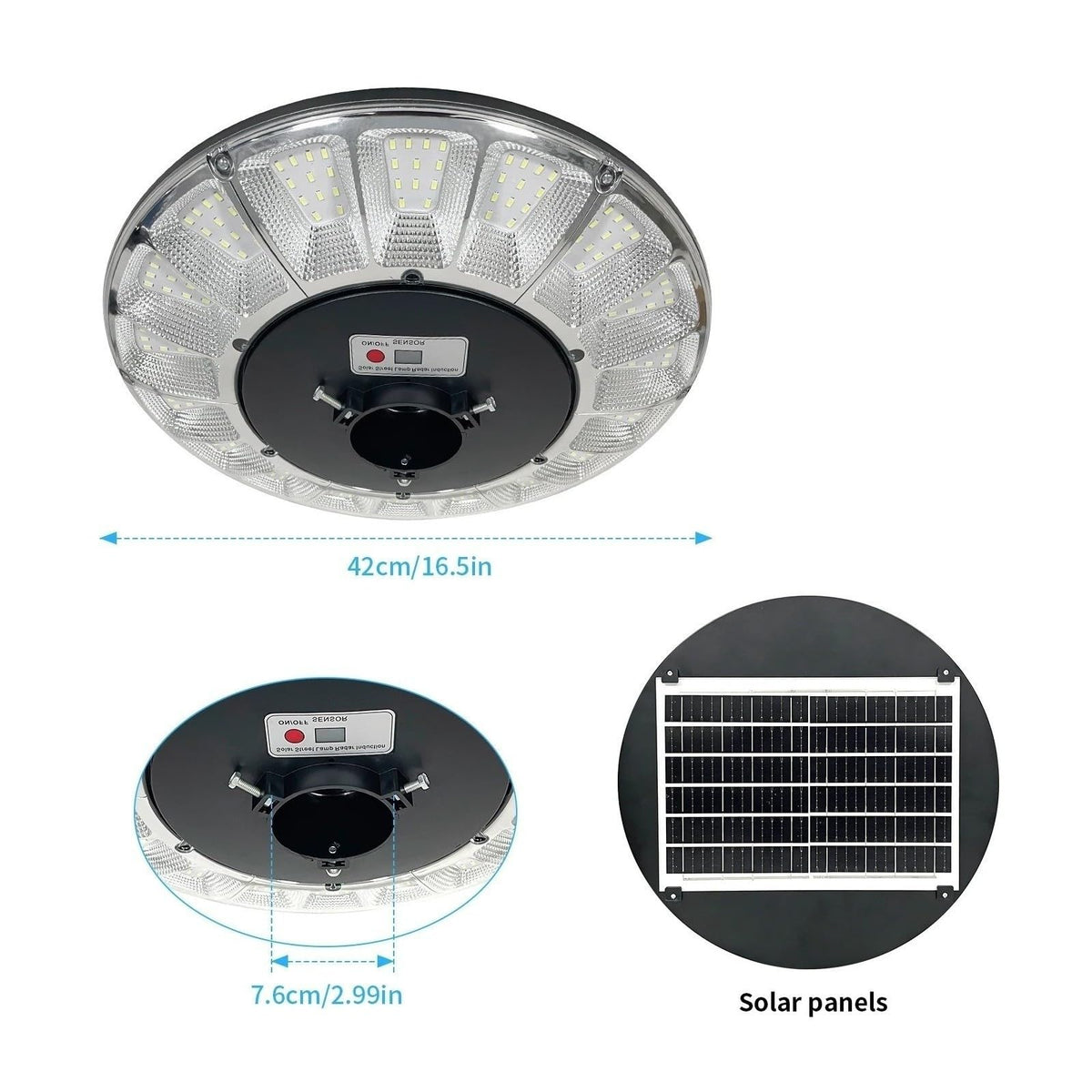 Solar LED Light, Wide Angle Outdoor Garden Lamp