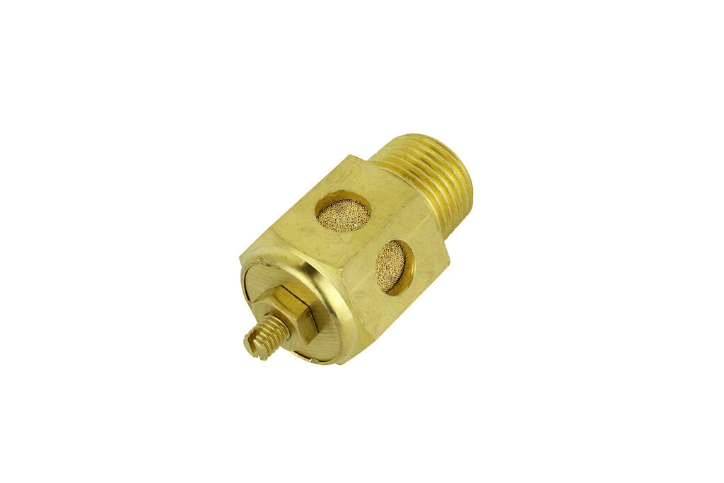 Milton Speed Control Exhaust Muffler, 1/2” MNPT - 40 Micron Sintered Bronze Silencer/Diffuse Air & Noise Reducer - Box of 10