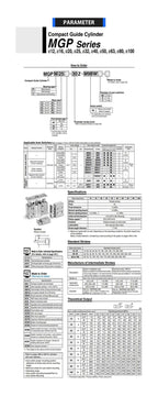 MGPM20-100Z Three-axisthin Rod Cylinder Stroke:100 125 150 175 200mm Compact Guide with Stable Pneumatic MGPM20-30Z(MGPM20-100Z)