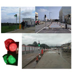 Industrial LED Traffic Light, Red/Green Stop Light, Indicator Warning Light, PC Housing Waterproof, for Intersections, Roads, Toll Booths, Curves, Bridges (Color : 200MM-24V)(200mm 110v)