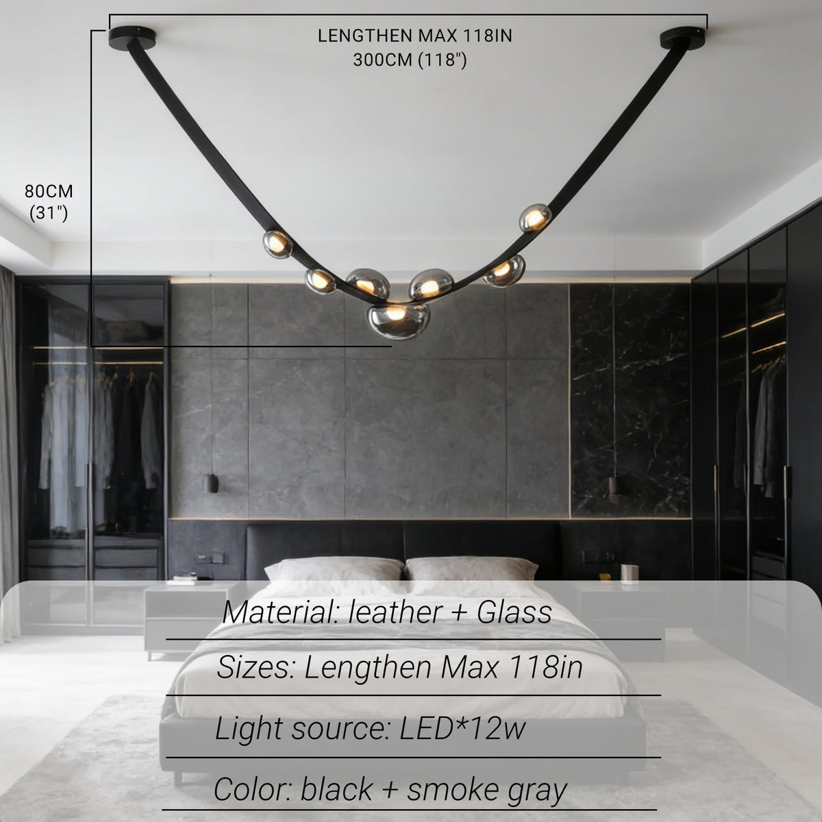Chandeliers for high Ceilings Duplex Building Large Chandelier Living Room Villa Modern Minimalist Staircase Chandelier (one Belt)