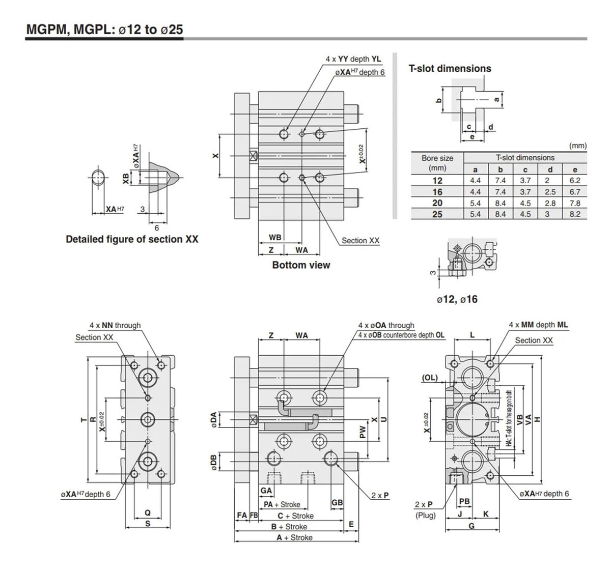 1pcs DFM-12-50-P-A-GF Compact Guide Cylinder Thin Three axis air Pneumatic Cylinder with Guide Rod DFM- bore 12 16mm Stroke 10-100mm(-100-P-A-GF,DFM-16)
