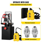Manual Jack, Car Jack Hydraulic Pump 12V DC Double Acting Power Unit 4 Quart Steel Oil Tank Dump Trailer Truck Car Lift Motor Pump