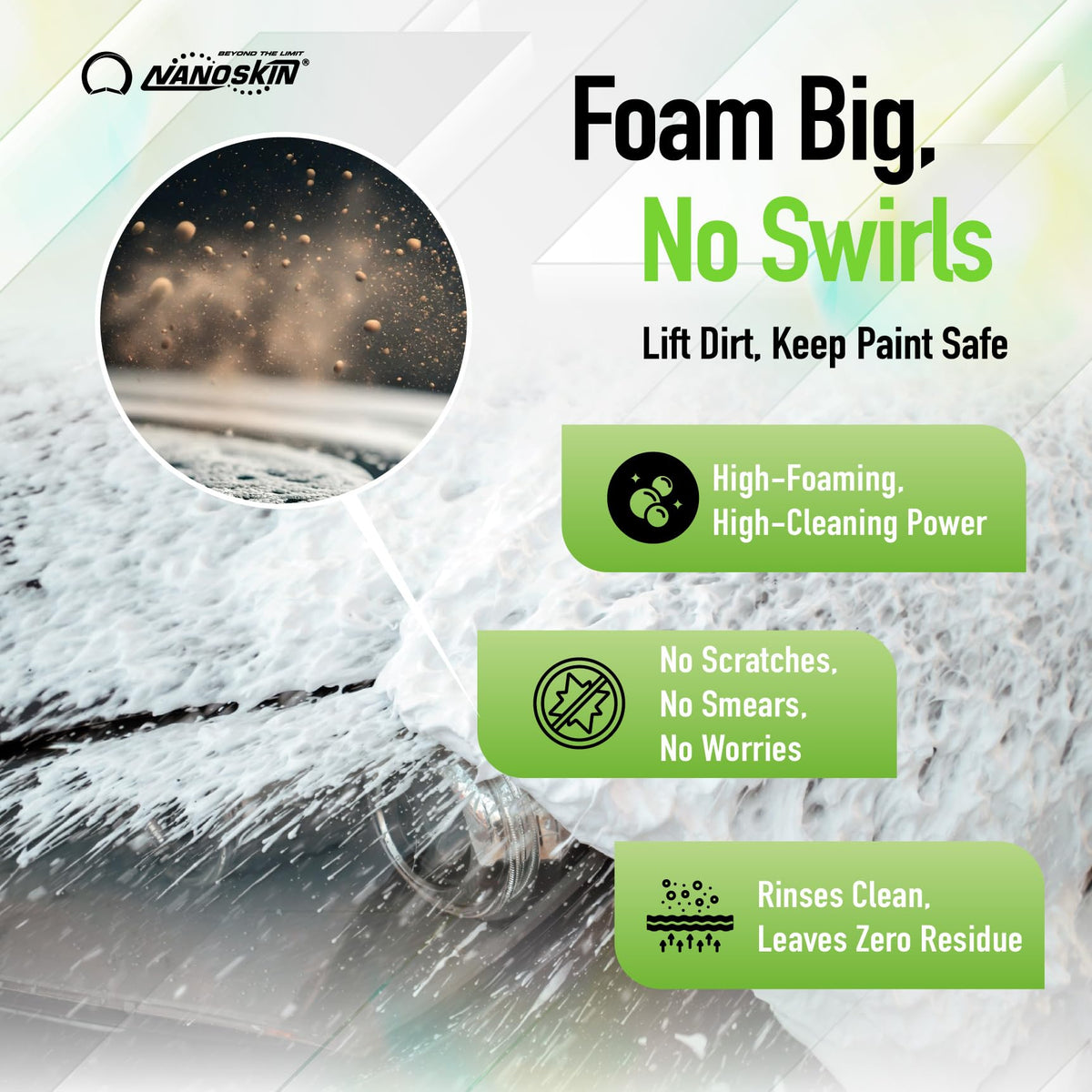 Nanoskin BUBBLE BATH Foaming Car Wash Shampoo, 55 Gallon