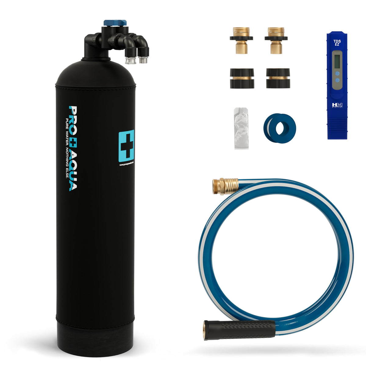 PRO+AQUA RinseMaster Go | Portable Spotless 1,100 Gallon Deionizer Spot-Free System for Car & RV Wash, Auto Detailing, High Capacity Spotless Rinse for All Vehicles, Trailers, Motorcycles, Boats