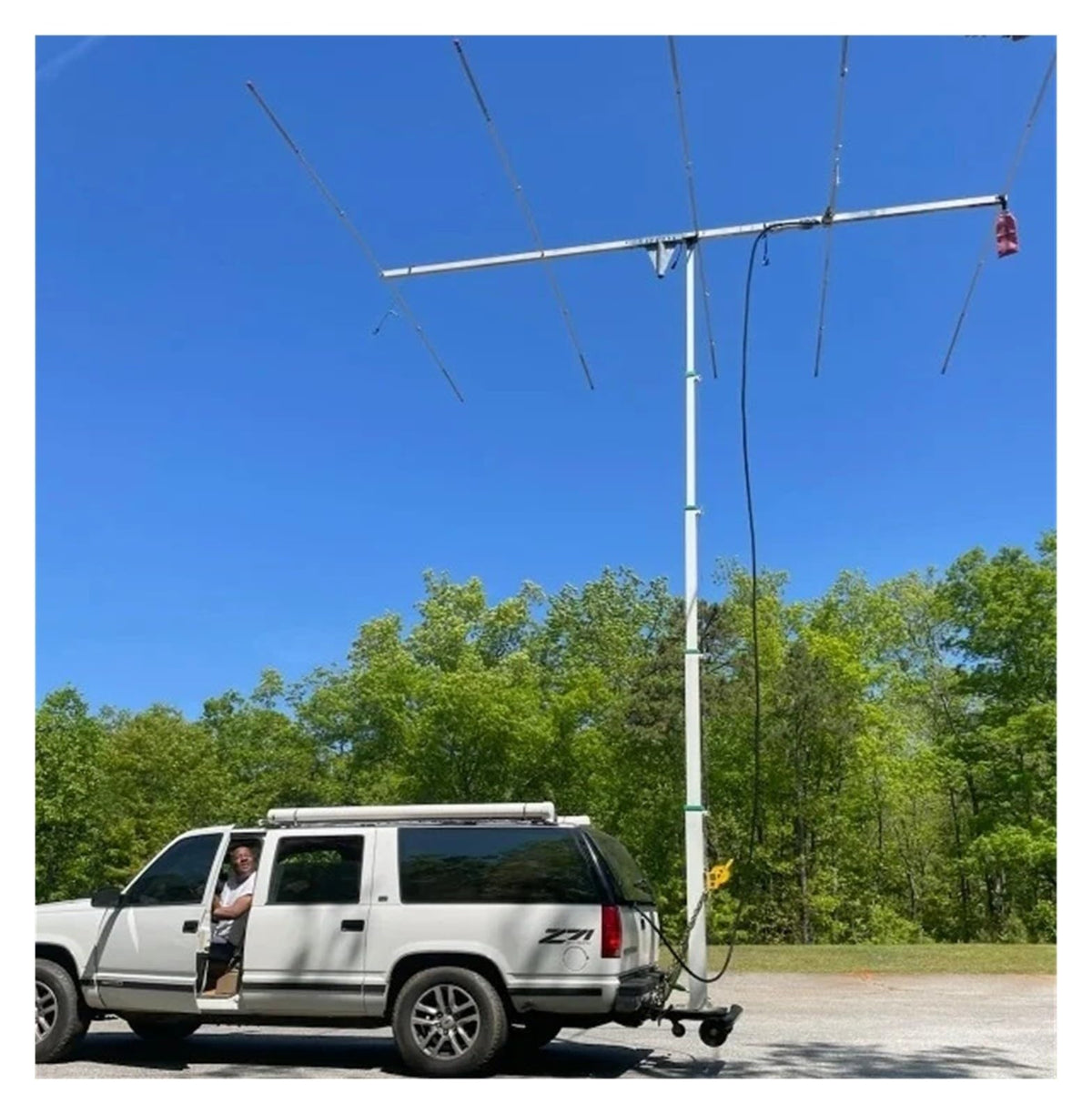 Up to 14m Retractable Powder Coated Manual Crank Light Tower Telescopic Mast Telescoping Mast