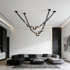 Chandeliers for high Ceilings Duplex Building Large Chandelier Living Room Villa Modern Minimalist Staircase Chandelier (one Belt)