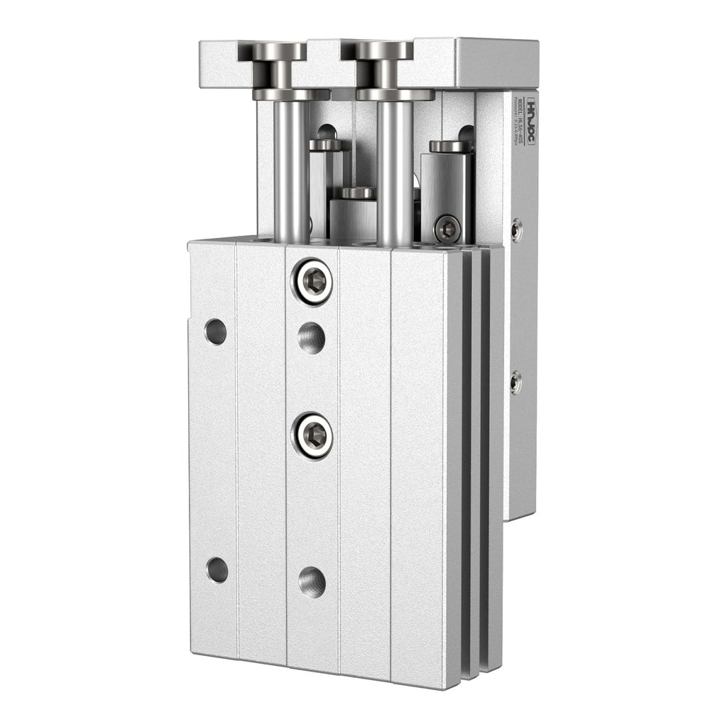 Slide Guide Rail Pneumatic Cylinder, 1 inch (25mm) Bore 6 inch (150mm) Stroke with Magnetic, Mini High Precision Guided Air Cylinder for Automation (HLS25-150)