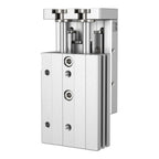 Slide Guide Rail Pneumatic Cylinder, 1 inch (25mm) Bore 6 inch (150mm) Stroke with Magnetic, Mini High Precision Guided Air Cylinder for Automation (HLS25-150)