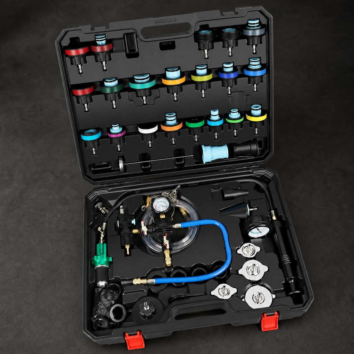 46 Pieces s pressures Testing and Coolant Service Tool Portable s Leak Testing Kit with Hand Pump Practical for Automotive Mechanics