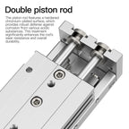 Slide Guide Rail Pneumatic Cylinder, 1 inch (25mm) Bore 6 inch (150mm) Stroke with Magnetic, Mini High Precision Guided Air Cylinder for Automation (HLS25-150)