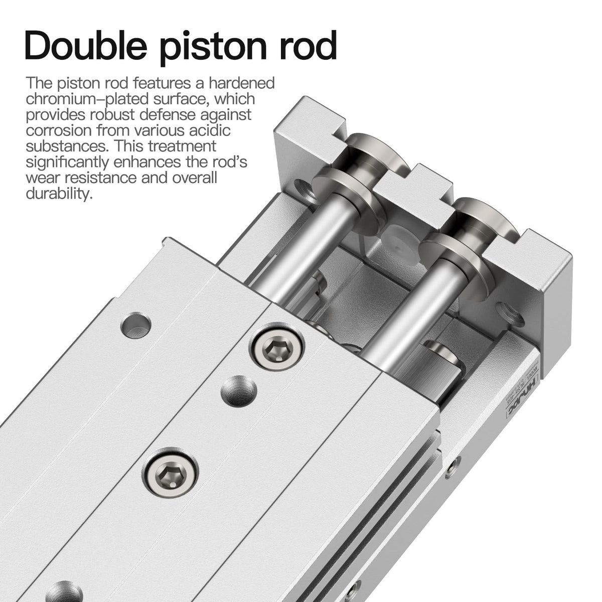 Slide Guide Rail Pneumatic Cylinder, 1 inch (25mm) Bore 6 inch (150mm) Stroke with Magnetic, Mini High Precision Guided Air Cylinder for Automation (HLS25-150)