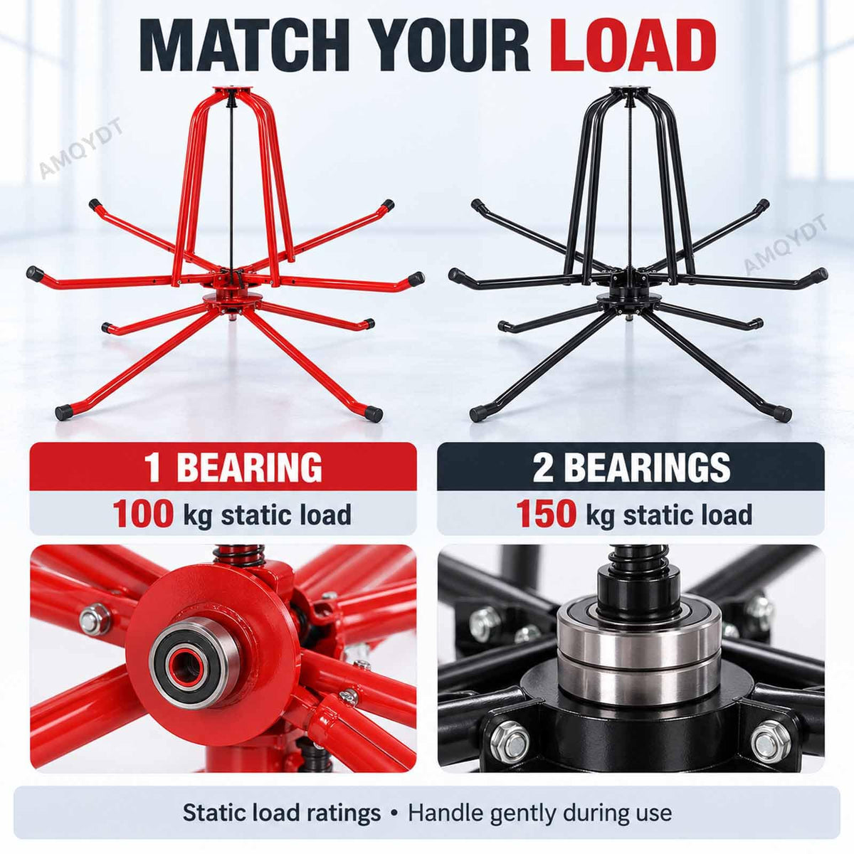 Heavy Duty Pex Piping Uncoiler, Multi-function Folding Tube Dispenser, 360° Rotation, Anti-kink Tubing, Foldable Pipe Dispenser, For Potable Water & Floor Heating Pipes Single Bearing Kit 3