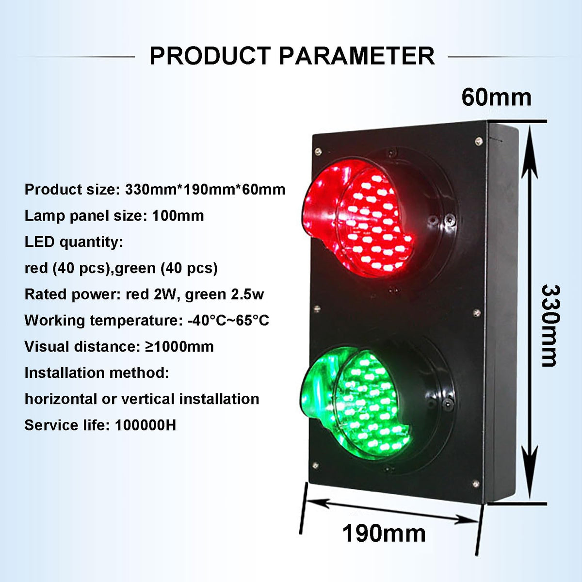Traffic Light Lamp Wall Decoration, Retro Style Traffic Light Lamp, Lamp for Wall LED, Suitable for Various Places(100mm 110v)