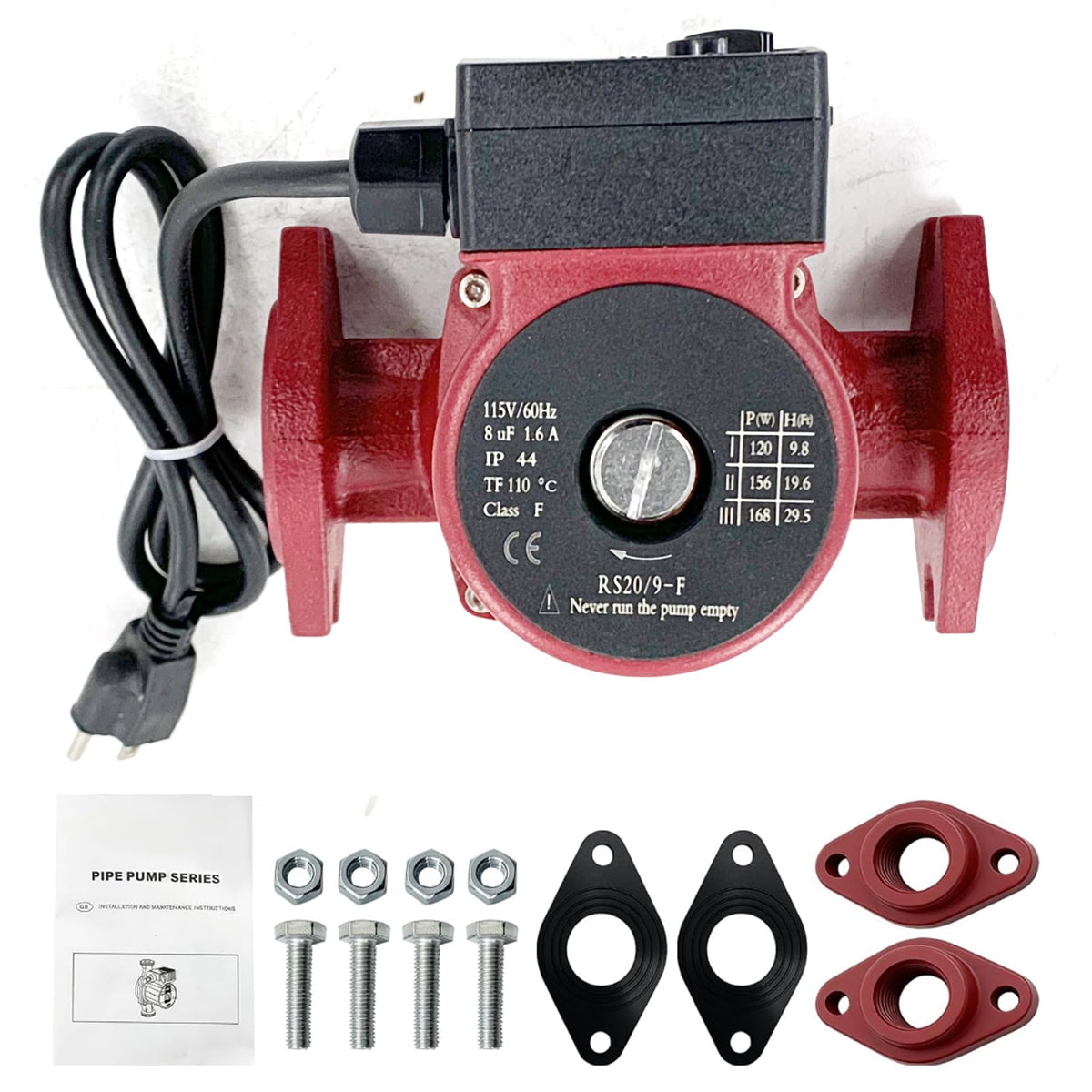 95906630 Hot Water Circulator Pump 115V 1/3 HP Fits for Grundfos UPS26-150F