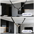 Chandeliers for high Ceilings Duplex Building Large Chandelier Living Room Villa Modern Minimalist Staircase Chandelier (one Belt)