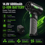756W 1200G Cordless Leaf Blower-Powerful Handheld Blower& Car Dryer
