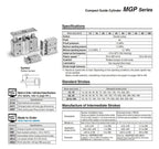 MGPM12-250Z Three-axisthin Rod Cylinder Compact Guide with Stable Pneumatic