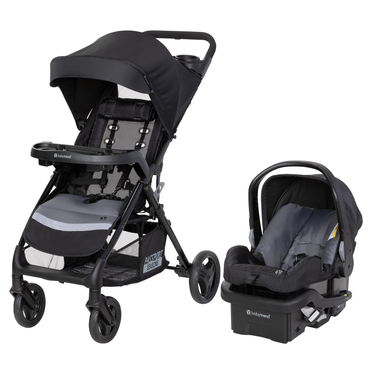 Baby Trend Passport® Cargo Stroller Travel System with EZ-Lift™ Plus Infant Car Seat, Pink Bamboo