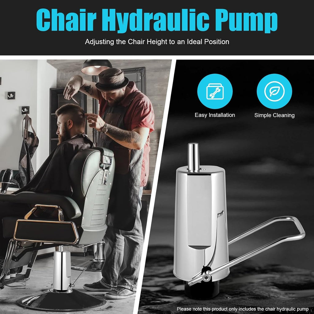 Hydraulic Pump for Barber Chairs,4-Bolt Heavy Duty Lift Pump,200kg Capacity,Adjustable Height,for Salons and Restaurants