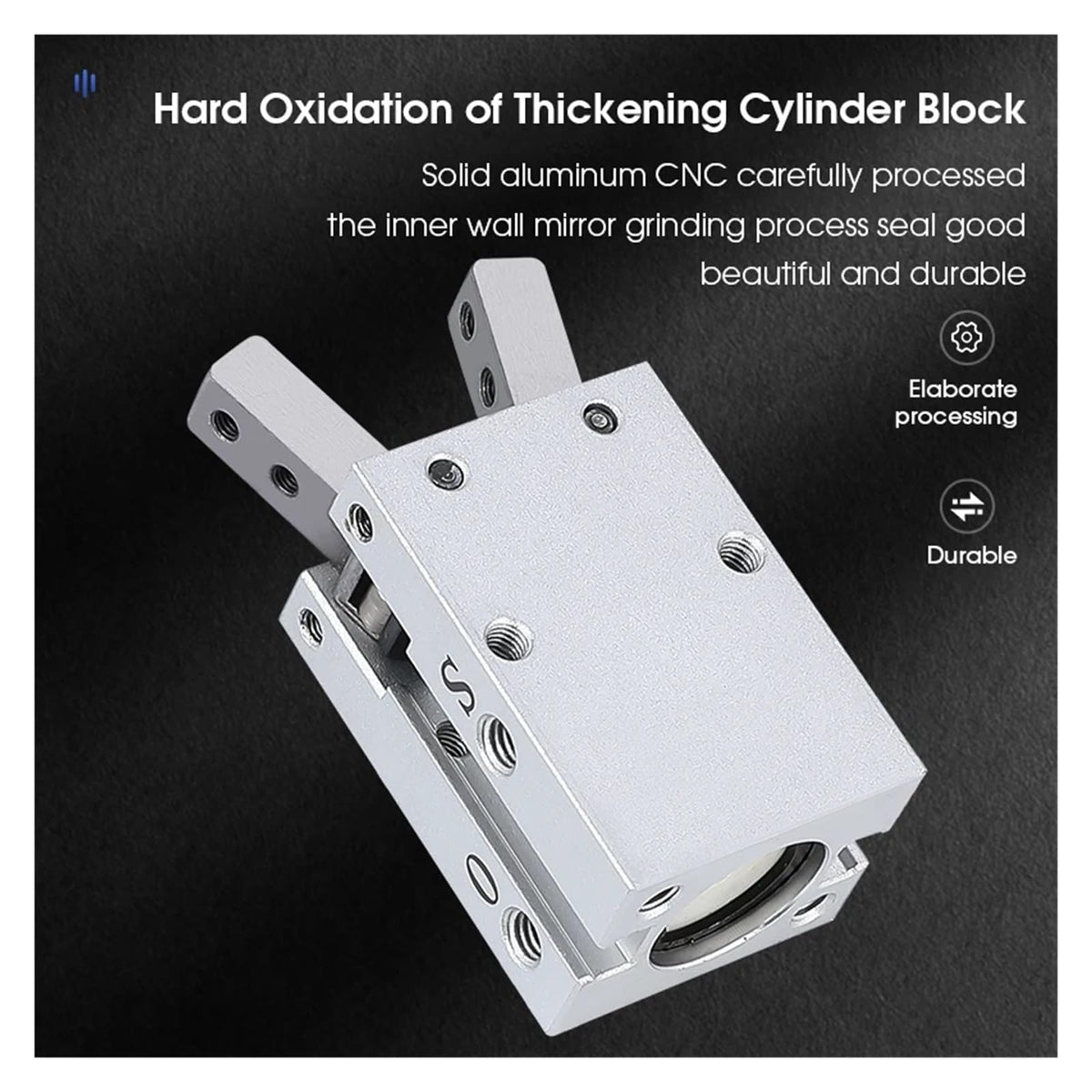 1pcs MHC2 10D 16D 20D 25D 32D Double Acting Pneumatic Gripper Angular Style Aluminium Clamps Air Cylinder(MHC2-32D)