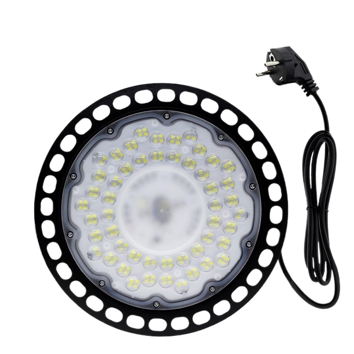 UFO Floodlight LED Industrial Lamp High Bay Light Waterproof Lampara for Market Warehouse Garage Gym Workshop Lamp(200W,White)
