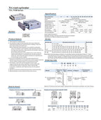 Compact Guide Cylinder air Pneumatic Cylinder TCM12 TCM16 20 TCM12X10S TCM16 20 25 32 40 50 63 80X10 20 30 40 60 70S(TCM50)