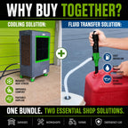 Evaporative Cooler and Liquid Transfer Pump, 3,100 CFM, Handheld Pump
