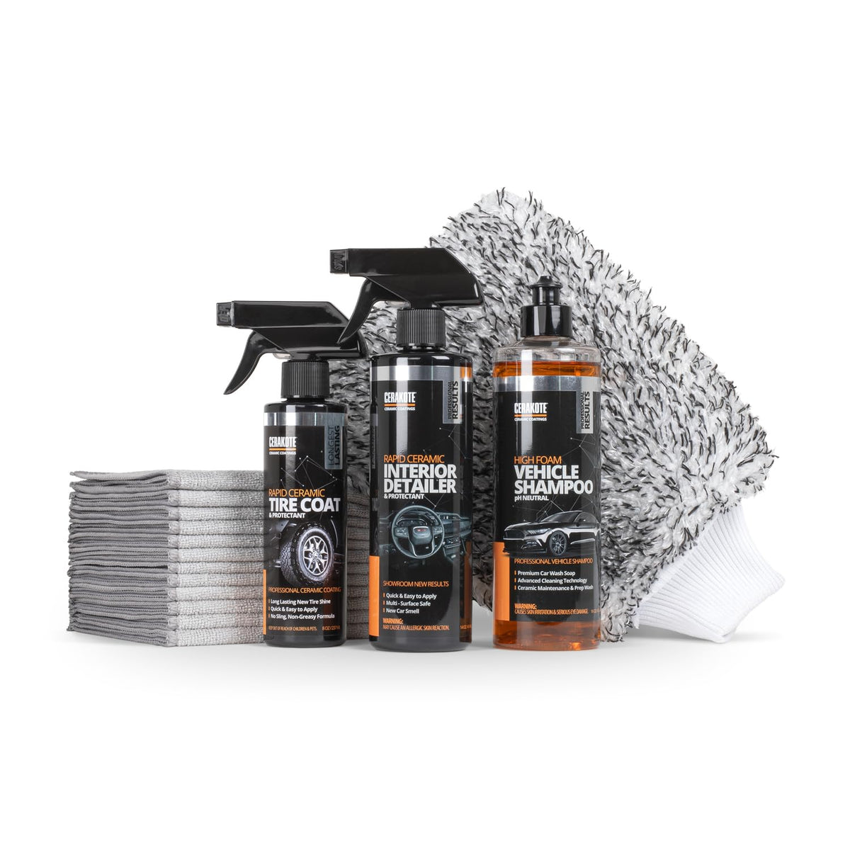 CERAKOTE® Car Wash and Detailing Kit, All In, 11 Piece