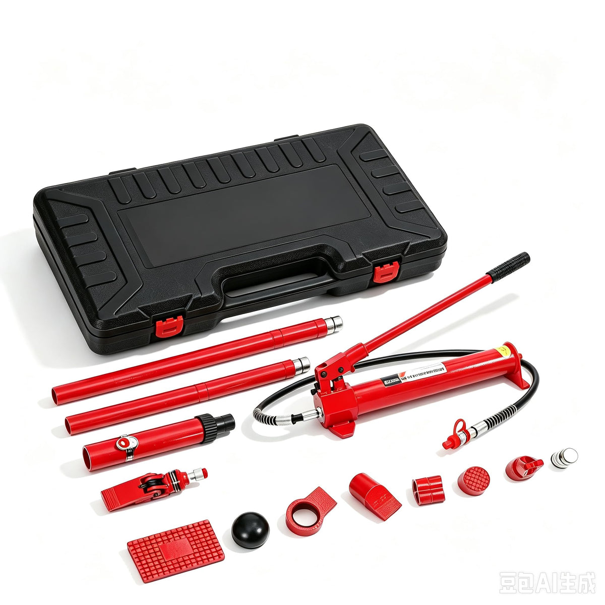 10 Ton Porta Power Hydraulic Jack Ram Kit - Hand Pump, 3.9/4.7 ft