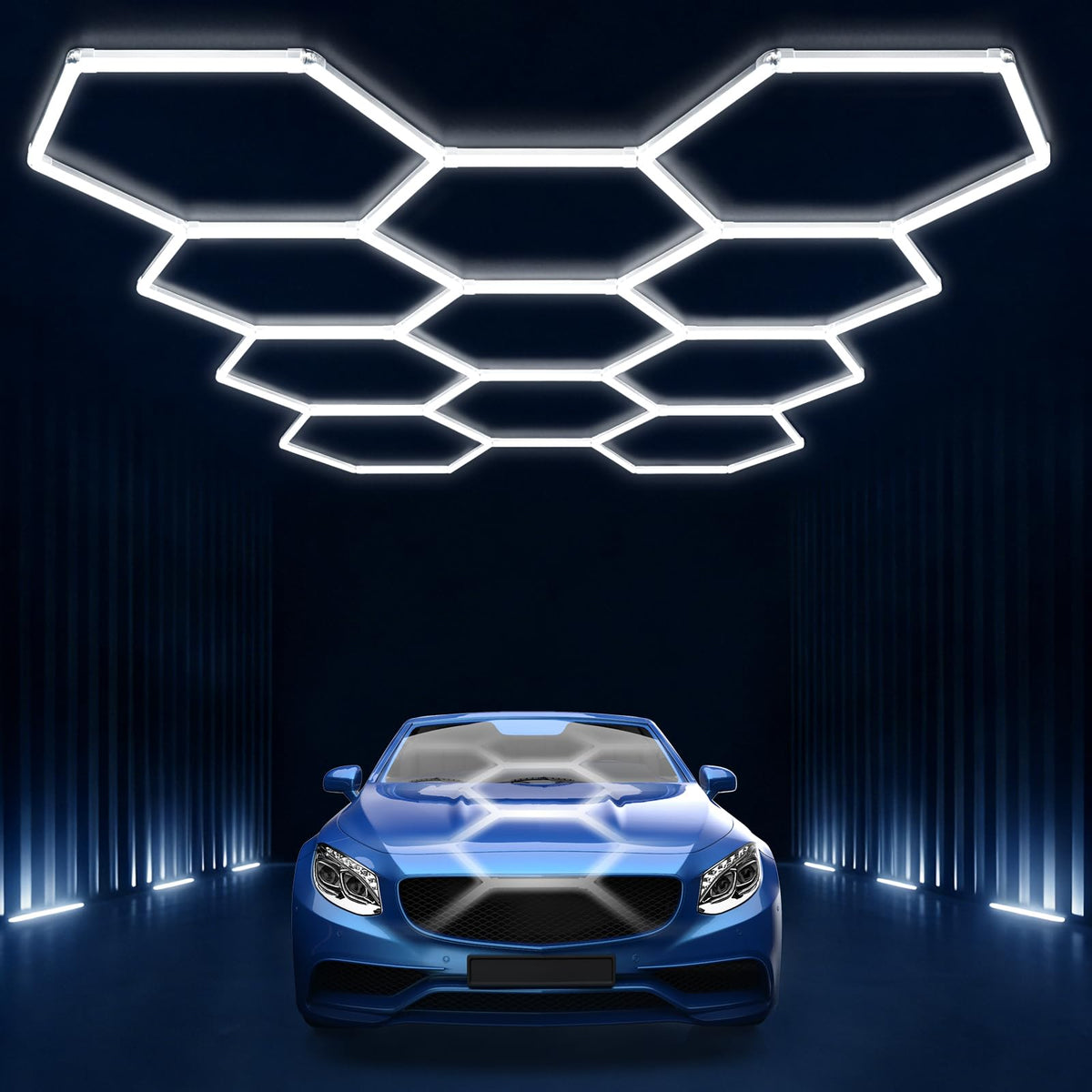 Hexagon led Lights: DIY Ceiling LED Light Hexagon Garage Lights 63070LM
