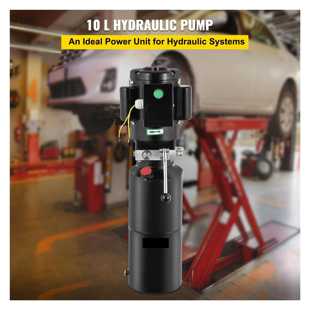Car Lift Hydraulic Pump with 10L Tank Single Phase Power Unit Vehicle Hoist for Automotive Repair Aerial Platform,Safety Insurance(110V 10L) (220V 10L)