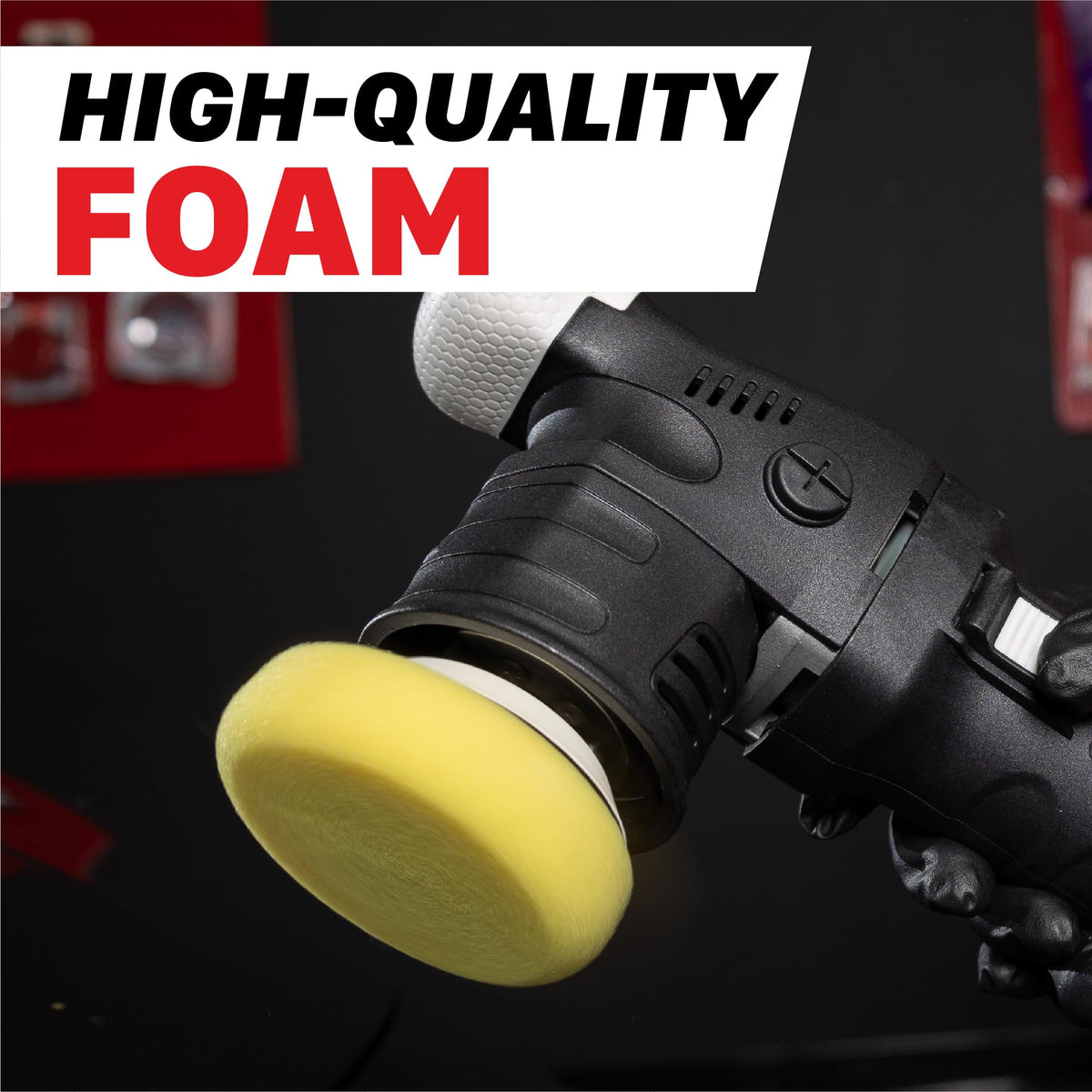 Maxshine M312 Dual Action Polisher & Foam Pads Kit– 12mm Throw Car Buffer with 3” Backing Plate, 550W Motor, 6-Speed Control & Low Vibration – Auto Detailing Tool for Cars, Trucks, SUVs & Boats