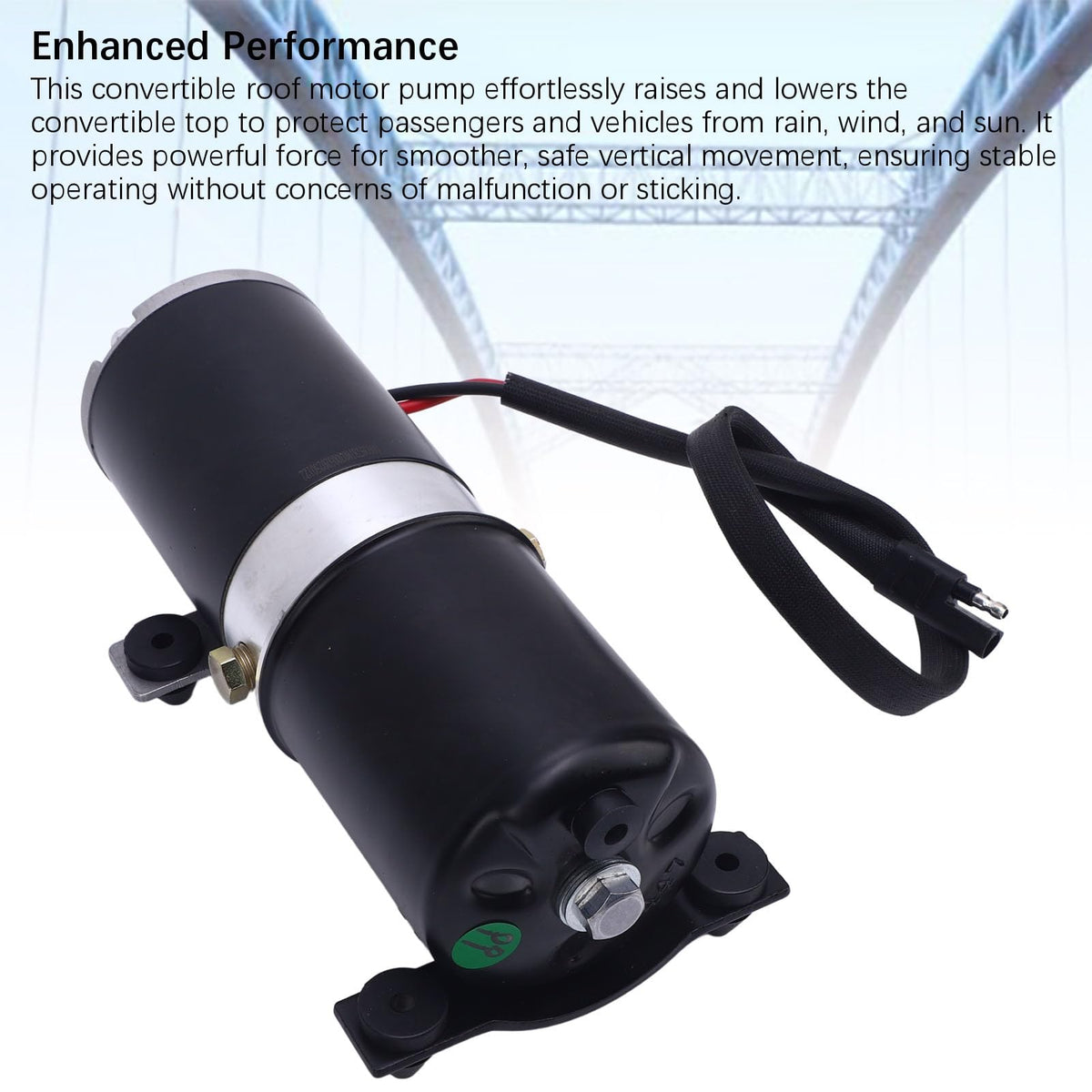 Convertible Top Lift Motor Pump Enhanced Safety