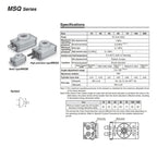 MSQB10A MSQB20A MSQB30A MSQB50A Pneumatic Cylinder Rotary Table Rack Pinion Type MSQB10R MSQB20R MSQB30R MSQB50R(MSQB30R)