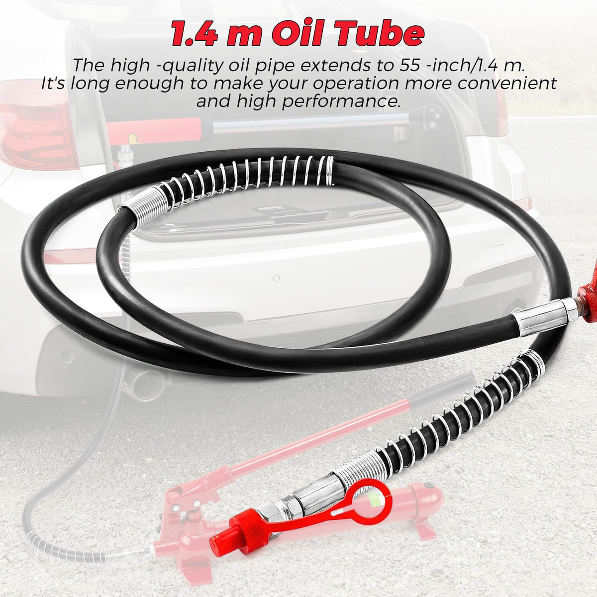 12 Ton Porta Power Hydraulic Kit with 4.6 ft/1.4 m Oil Hose,Portable Car Jack,8800 Lbs Capacity,Hydraulic Multifunctional Jack, Auto Body Frame Repair Kit, Storage Case, for Car Repair, Truck, Garage