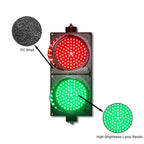 Traffic Light, Red/Green Stop Light, Industrial LED Traffic Light Lamp, Traffic Light Controller, for Intersections, Roads, Toll Booths, Curves, Bridges (Color : 200mm-12V)(200mm 24v)