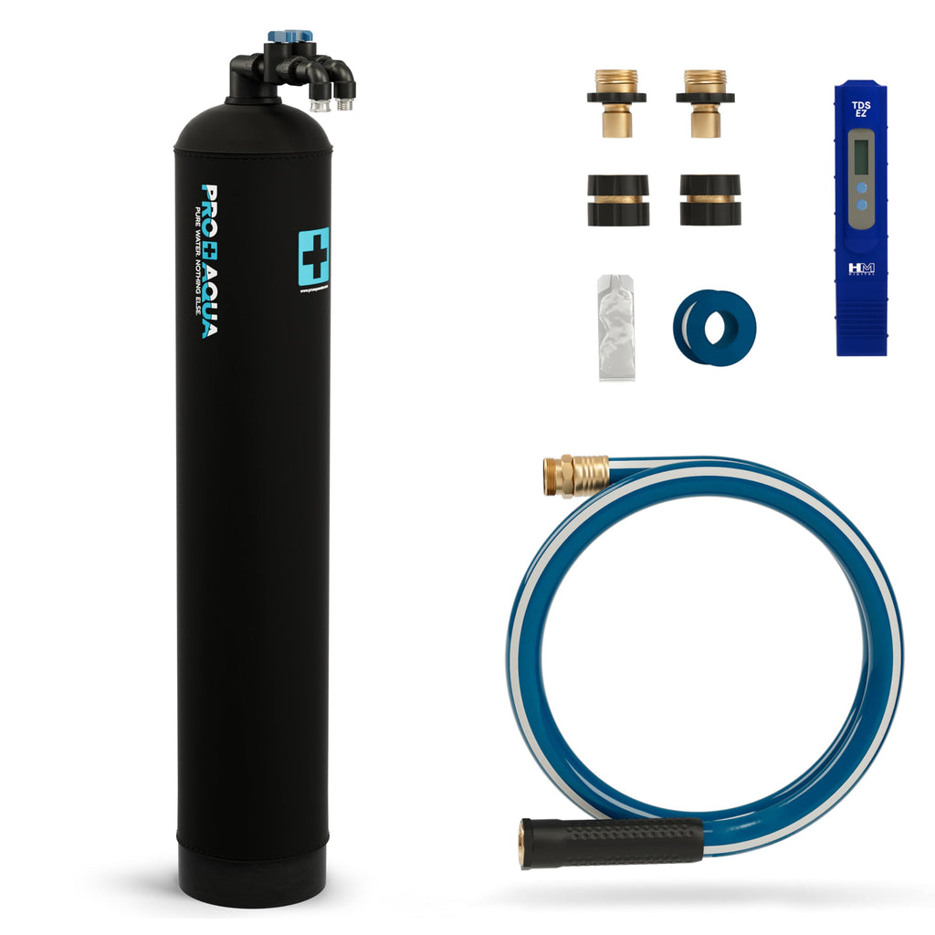 PRO+AQUA RinseMaster Go | Portable Spotless 1,100 Gallon Deionizer Spot-Free System for Car & RV Wash, Auto Detailing, High Capacity Spotless Rinse for All Vehicles, Trailers, Motorcycles, Boats