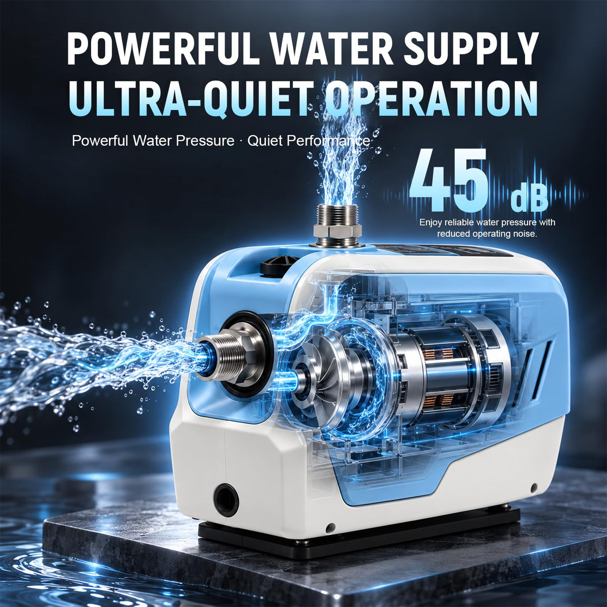 400W Whole House Water Pressure Booster Pump for Home Water Supply