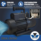 Mastercool 90612-2V-110-BL Black Series 12 CFM Two Stage Vacuum Pump
