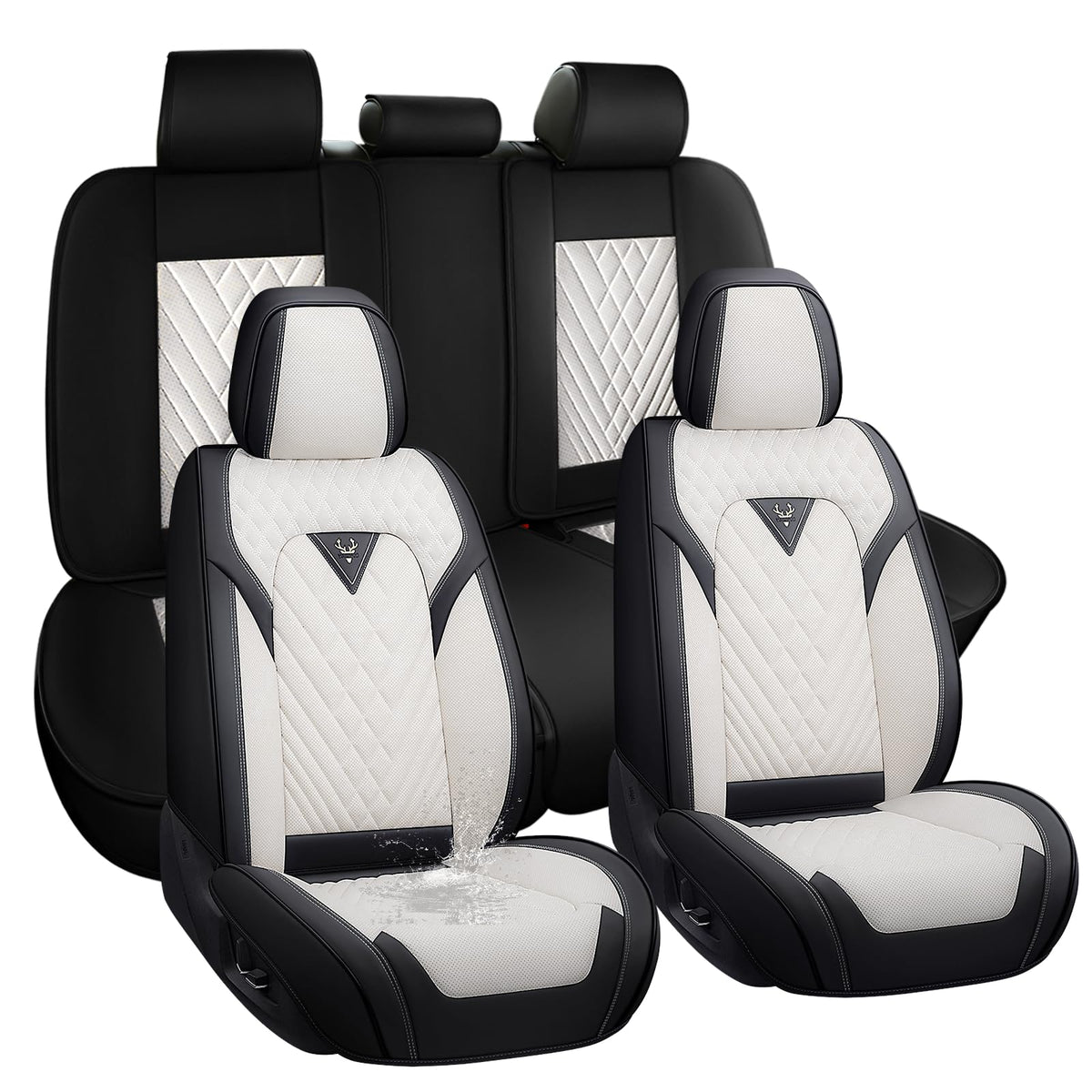 Full Set for Cadillac OPTIQ Seat Covers 2025-2027, Black-Red