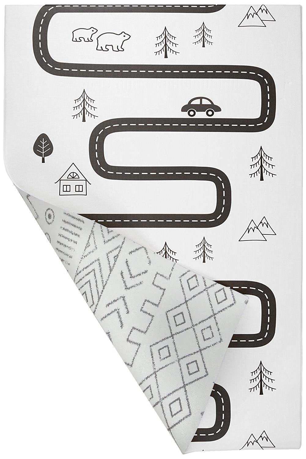 Baby Care Play Mat (Large, Playful Zoo Town) 83'' x 55'' One-Piece