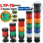 Multilayer Safety Industrial Stack Light LTP-70 3in1 Steady/Flash/Rotary Light Layer LED Lamp 12V 24V 220V 70mm Buzzer/no Sound(4 Layer Sound,12V)
