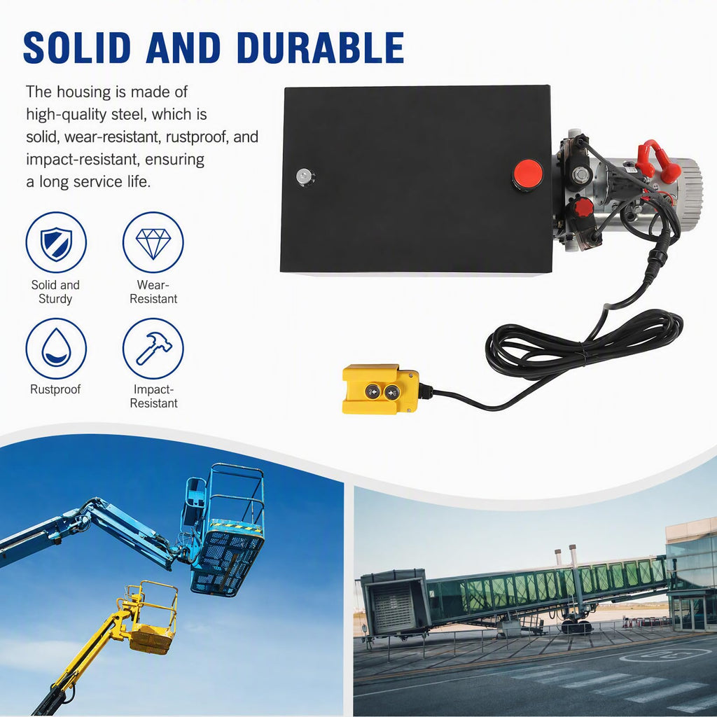 12V 3KW Double Acting Hydraulic Pump 16MPa 20Qt Tank for Forklifts