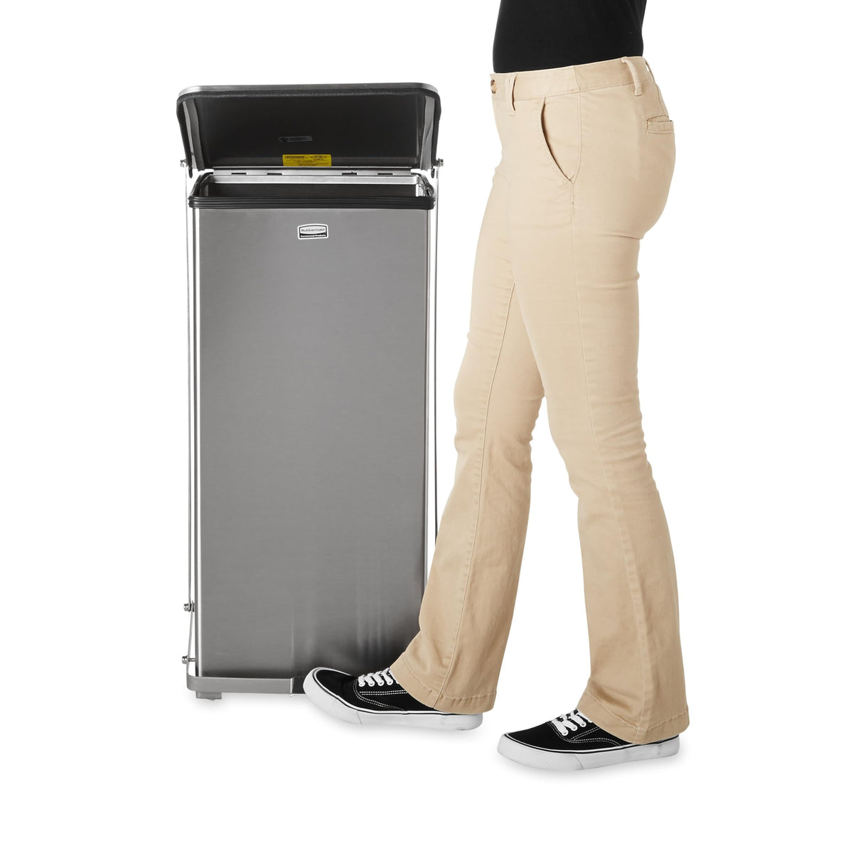 Rubbermaid Commercial Products Defenders Biohazard Trash Can, 13G