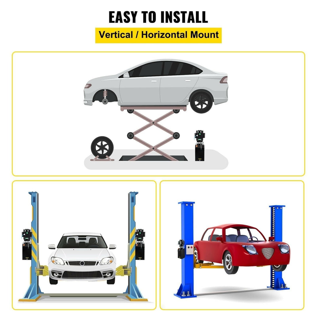 Low Profile Hydraulic Lifting Jack Car Mounted Hydraulic Pump 14L Quarthydraulic Pump Unit Dump Trailer Auto Repair Shop with Oil Reservoir Tan Car Hydraulic Pumps