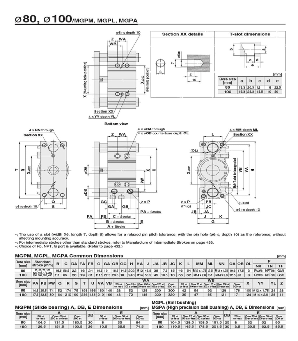 Pneumatic Compact Guide Cylinder MGPM12 MGPM16 MGPM20 MGPM25 MGPM32 MGPM40 MGPM50 MGPM63 MGPM80 Stroke 10mm-300mm(60mm Stroke)