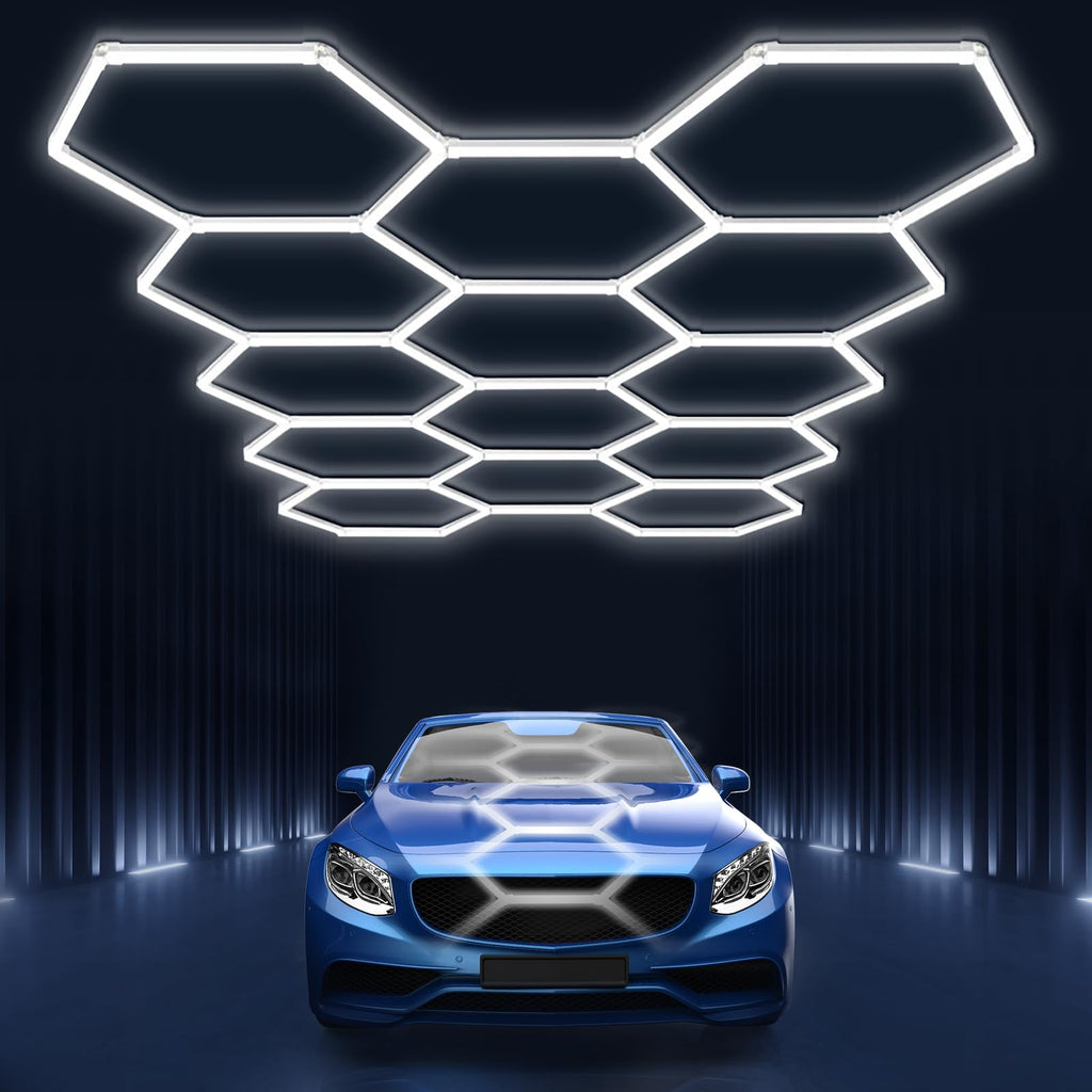 Hexagon led Lights: DIY Ceiling LED Light Hexagon Garage Lights 63070LM